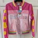 Hot Topic CARE BEARS Rainbow Varsity Bomber Racing Jacket Girls Juniors Size Medium NEW Photo 0