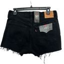 Levi’s  501 Shorts Size 28 Black Raw Hem Button Fly Premium Denim Cut Off NWT Photo 1