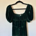 Reformation  Leonie Velvet Midi Dress in Forest Green 0 Photo 1