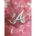 Genuine Merchandise Atlanta Braves  Women's Cap Pink Watercolor Brushstrokes OS Photo 1