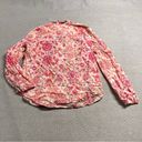 Rebecca Taylor  Pink & Cream 100% Cotton Floral Print Button Up Blouse Size 6 EUC Photo 6