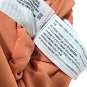 Abercrombie & Fitch Tall Ruched Crinkle Front Slit Maxi Dress in Coral Photo 9