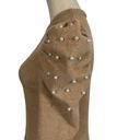 Tuckernuck  Pomander Place Puff Sleeve Pearl Sweater in Camel Photo 4