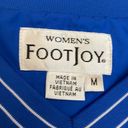 FootJoy Blue with White Trim Women's Water Resistant V-Neck Pullover Medium Photo 6