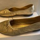 Taryn Rose  lovely Golden leather flats size 38 or 7.5 feminine with bow Photo 6