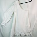 Hill House  White The Mila Dress One shoulder Eyelet Dress Small Photo 0