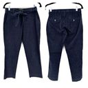 Banana Republic  Women's Chambray Avery Tie Waist Ankle Pants Dark Blue Size 2 Photo 1