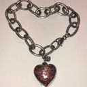 Brighton  Silver Tone Breast Cancer Awareness 3D Heart Quote Charm Bracelet Photo 0