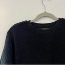 Banana Republic black sherpa crewneck pullover sweatshirt size small Photo 2