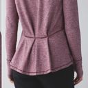 Lululemon  Warm Your Core Long Sleeve Tee Heathered Bordeaux Drama W-324 Size 4 Photo 5