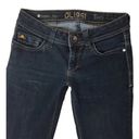 DL1961  Jeans Womens 0 24" Tory Slim Straight Crop Dark Wash Whiskering Low Rise Photo 2