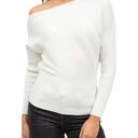 n:philanthropy  White Off Shoulder Ribbed Sweater Elda Size Medium New Photo 1