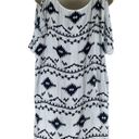 BB Dakota  Melody Aztec Shift Mini Dress Slit Shoulder Off White Size XS Photo 7