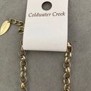 Coldwater Creek Black & Gold Crescent Gem Statement Necklace. Photo 7