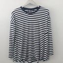 Sweaty Betty  Navy Blue Striped Long Sleeve Shirt Photo 0