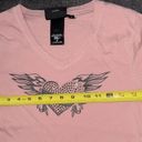 100% cotton pink v-neck shirt size Small Photo 6