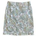 Jones New York  Knee Length Pencil Skirt Pastel Paisley Brocade Women SZ 8 Photo 0