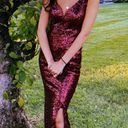 Macy's Burgundy Prom Dress Photo 0