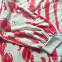 Rachel Zoe White Red Tie-Dye Dolman 3/4-Slv Sweatshirt Top EUC M Photo 3