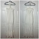 Pink Lily  White Ivory Await Fate Halter Neck Smocked Bust Maxi Dress Size XL Photo 3