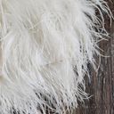 The Bar  Andre Dress in Blanc White Size 2 Feathers One Shoulder Mini Photo 7