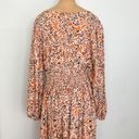 Old Navy Waist-Defined Puff-Sleeve Floral Smocked Midi Dress Photo 6