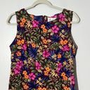 Kathie Lee Collection Vintage  Boatneck Floral Ruffle Sleeveless Sheath Dress Photo 1