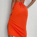 SheIn orange Crop Top and Skirt set Photo 1