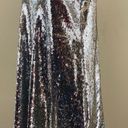 Silver Sequin Slip On Sweetheart Dress Photo 5