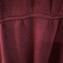 St. John  Marie Gray Burgundy Santana Knit Midi Dress Shoulder Buttons Size 6 Photo 14