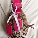 Coach Vintage  boho bag in signature canvas & pink leather Photo 3