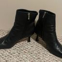 Sam Edelman  Lizzo Leather Ankle Boot Kitten Heel Black Zipper- Size 9 Photo 4