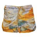 ZARA NWOT  Printed Semi Sheer Ruched Tulle Shorts Sz Medium Photo 3