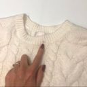 Rachel Parcell  White Cable Knit crew neck sweater Photo 9