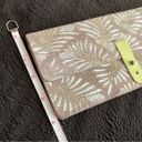 Anthropologie Mattie Suede Wallet/ Pouch Beige white and lime Photo 7