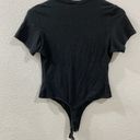 SKIMS  Essentials Black Cotton Jersey T Shirt Bodysuit Soot XL Photo 4