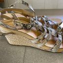 Paul Green  Snake Print Studded Leather Espadrille Minimalist Coastal Gra… Photo 6