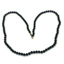 Monet  vintage long  black beaded necklace Photo 9