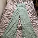 American Eagle Green Floral Jumpsuit Photo 3