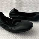 Vince Camuto  Brindin Black Leather Square Toe Scrunch Back Heel Ballet Flat 6.5 Photo 0