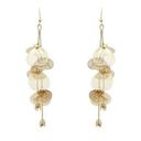 Flower Gold Drop Dangle Earrings Photo 0