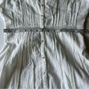 Mango 100% cotton off shoulder peasant midi dress button front size 6 Photo 14