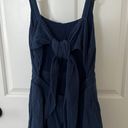 Blue Open Back Romper Size M Photo 2