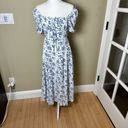 SheIn  On / Off Shoulder Corset Top Blue & White Floral Maxi Dress - size XS Photo 5