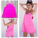 Free People Hot Shot Mini Dress HOT PINK SMALL Photo 1