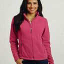 Port Authority  pink value fleece embroidered full zip jacket, size L outdoor Photo 0