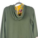 Matilda Jane  Patches of Light Green Zip Up Hoodie Tunic Length Floral Medium M Photo 7