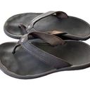 Olukai  Womens Brown Leather Thong Sandals Size 6 EU 37 Comfort Sandals Photo 0