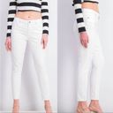 Pistola Revolve  Distressed Skinny Crop Jeans in White Size 27 Photo 7