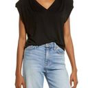 Treasure & Bond  Womens Black Shoulder Pad T-shirt Photo 0